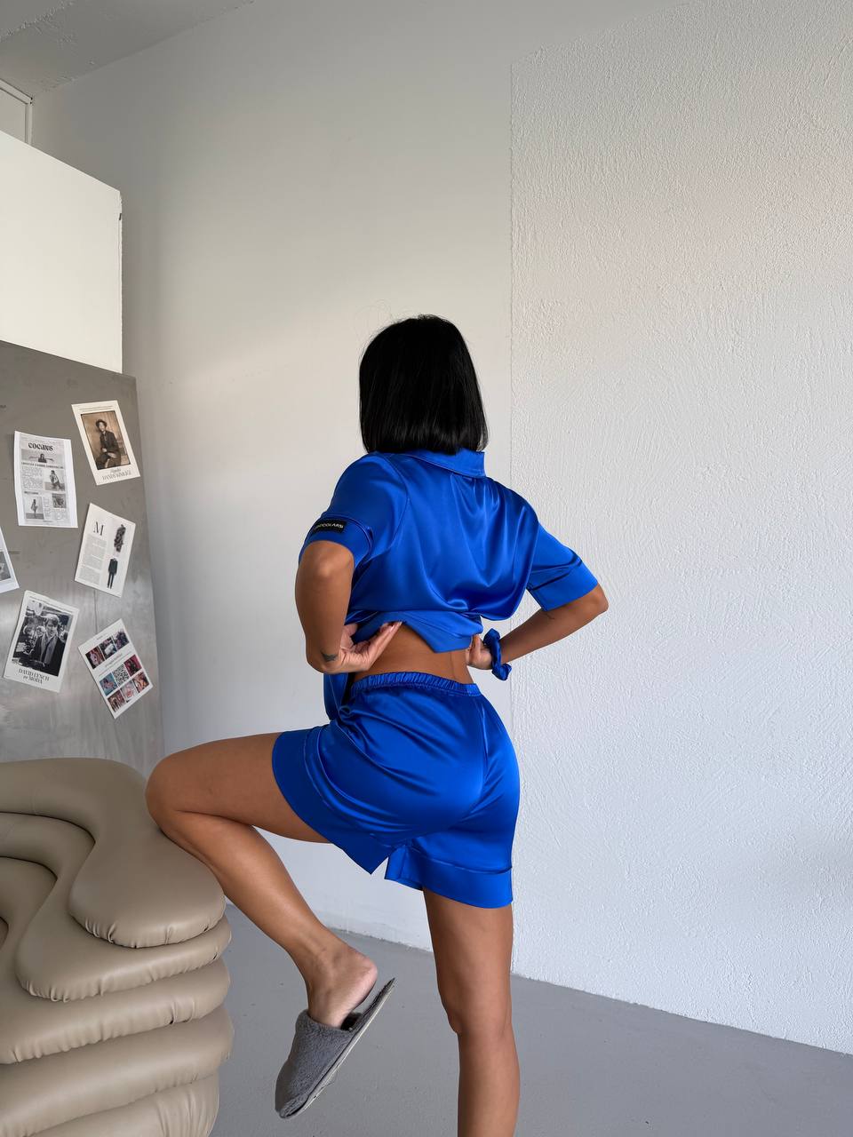 4 Parça Premium Saten Pijama Seti | Toka & Bandana Dahil ✨