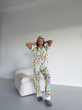 4 Parça Premium Saten Pijama Seti | Toka & Bandana Dahil ✨