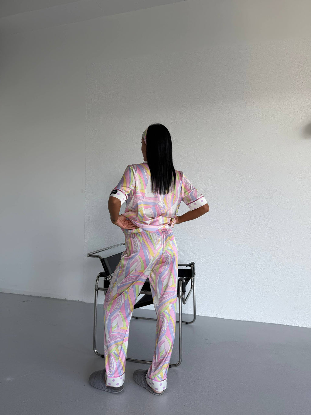 4 Parça Premium Saten Pijama Seti | Toka & Bandana Dahil ✨