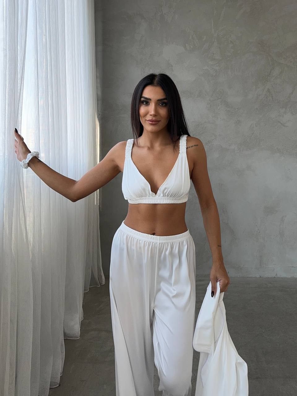 4 Parça Premium Saten Pijama Seti | Büstiyer & Toka Dahil ✨