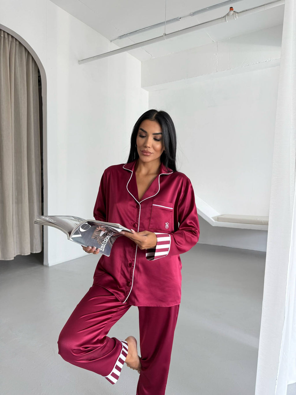 Premium Saten Pijama Seti ✨