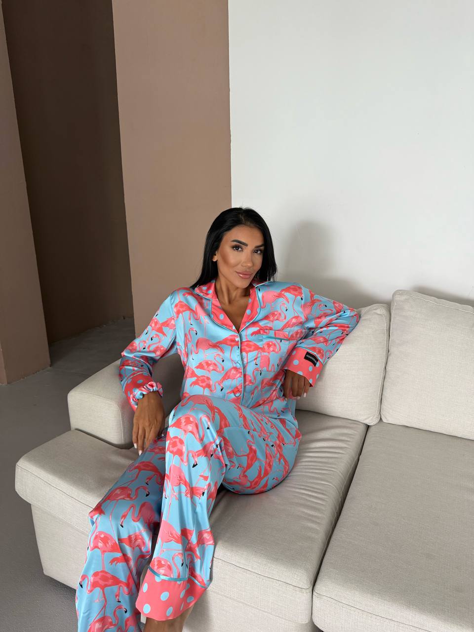 4 Parça Premium Saten Pijama Seti | Toka & Bandana Dahil ✨