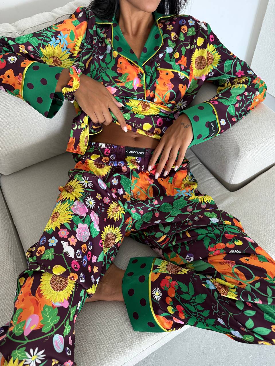 4 Parça Premium Saten Pijama Seti | Toka & Bandana Dahil ✨