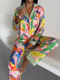 4 Parça Premium Saten Pijama Seti | Toka & Bandana Dahil ✨