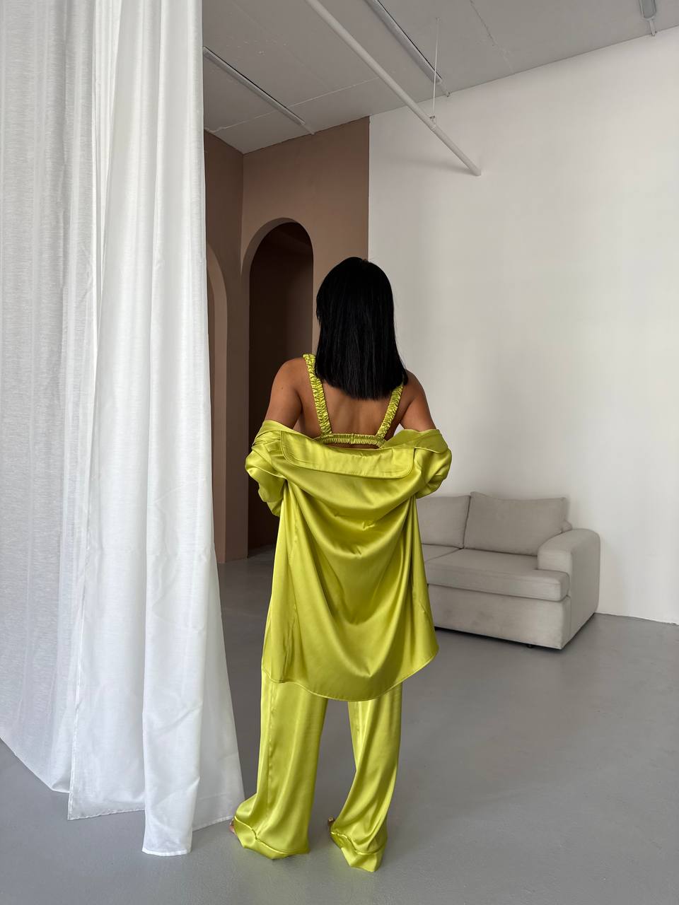 4 Parça Premium Saten Pijama Seti | Büstiyer & Toka Dahil ✨