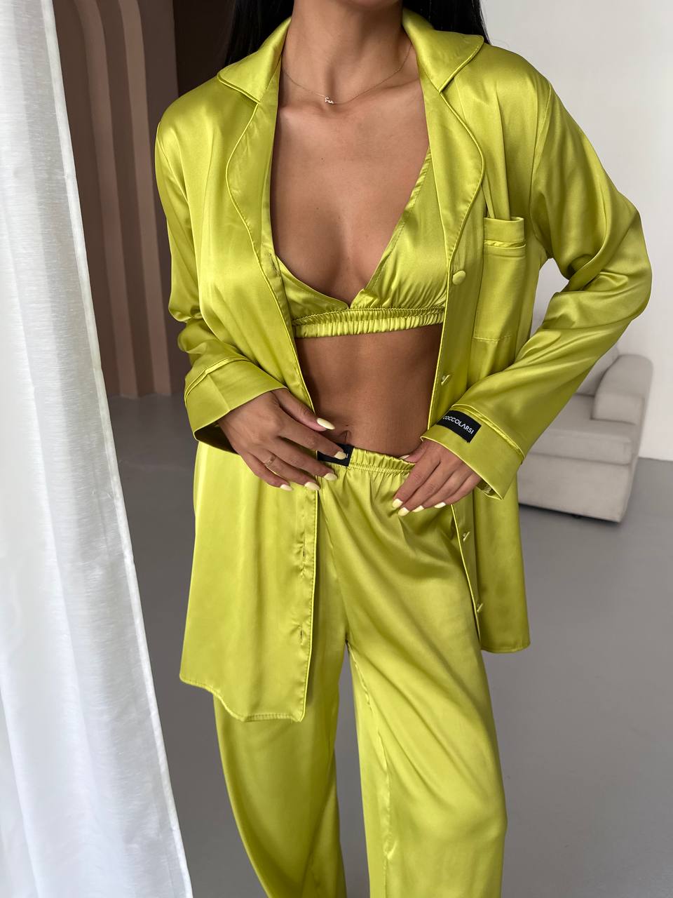 4 Parça Premium Saten Pijama Seti | Büstiyer & Toka Dahil ✨