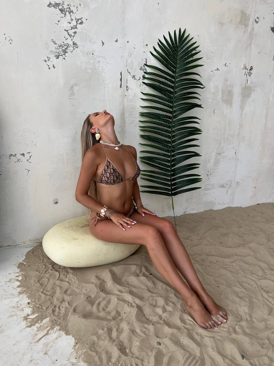 Marka Desenli Bikini Takımı