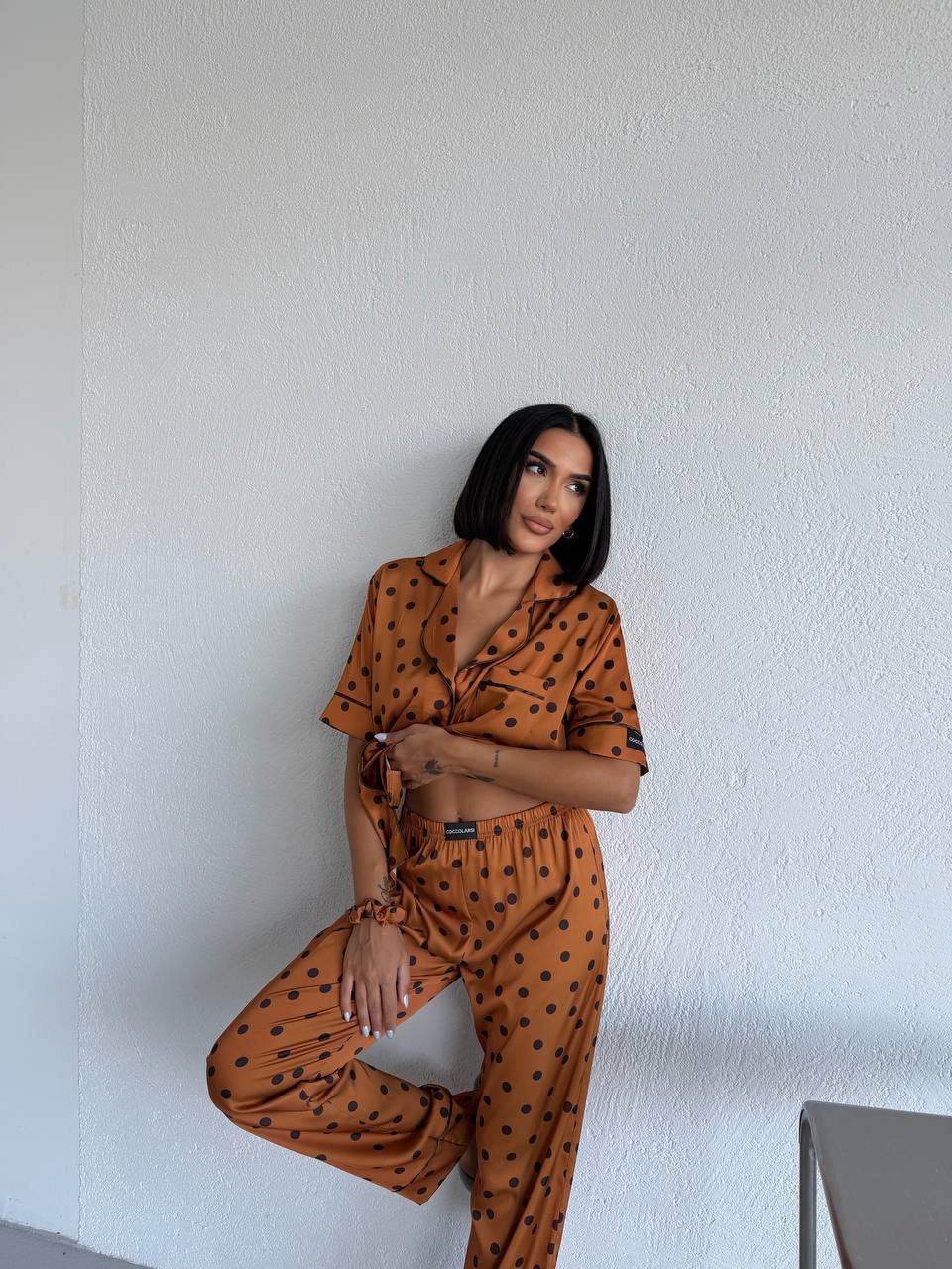 4 Parça Premium Saten Pijama Seti | Toka & Bandana Dahil ✨