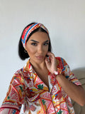 4 Parça Premium Saten Pijama Seti | Toka & Bandana Dahil ✨