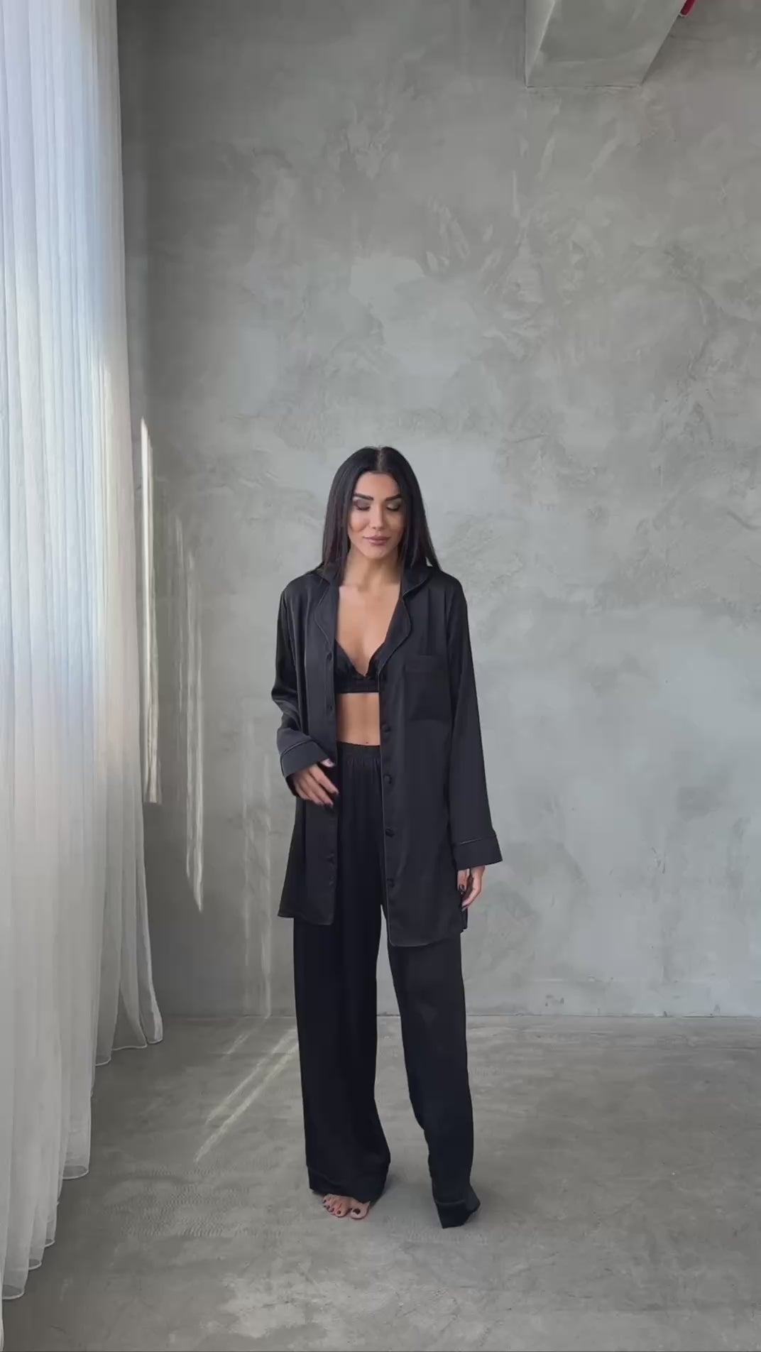 4 Parça Premium Saten Pijama Seti | Büstiyer & Toka Dahil ✨