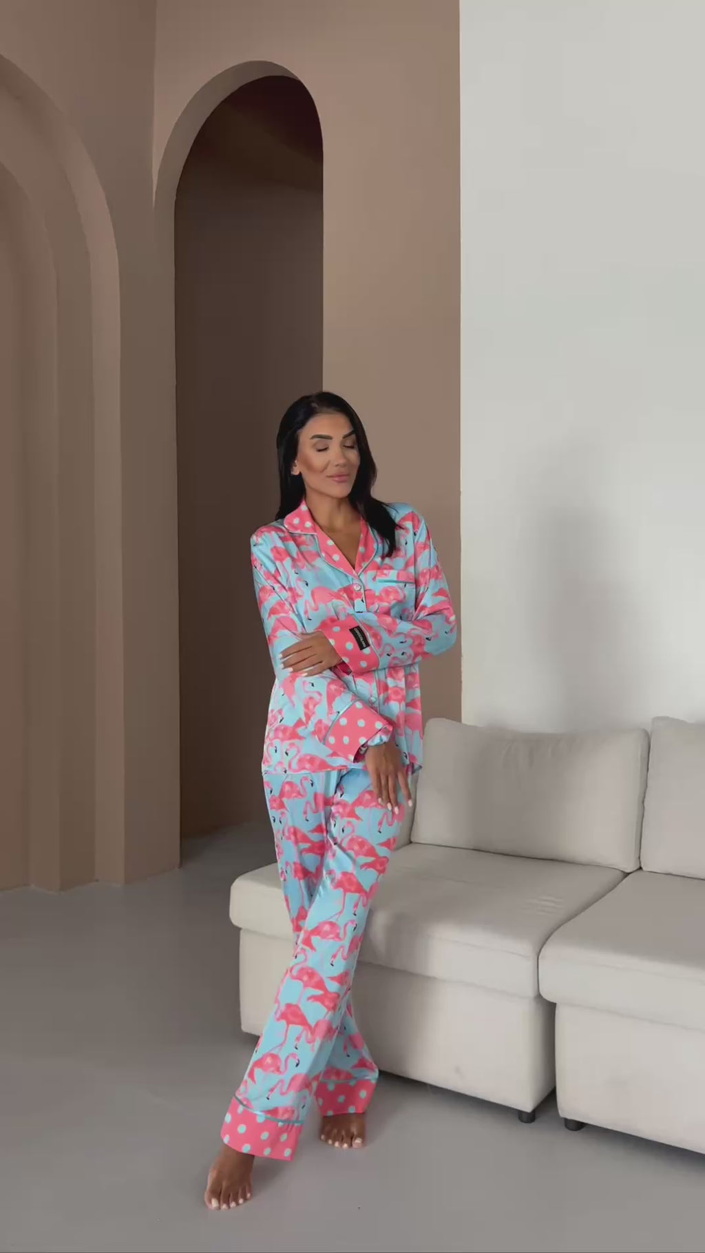 4 Parça Premium Saten Pijama Seti | Toka & Bandana Dahil ✨