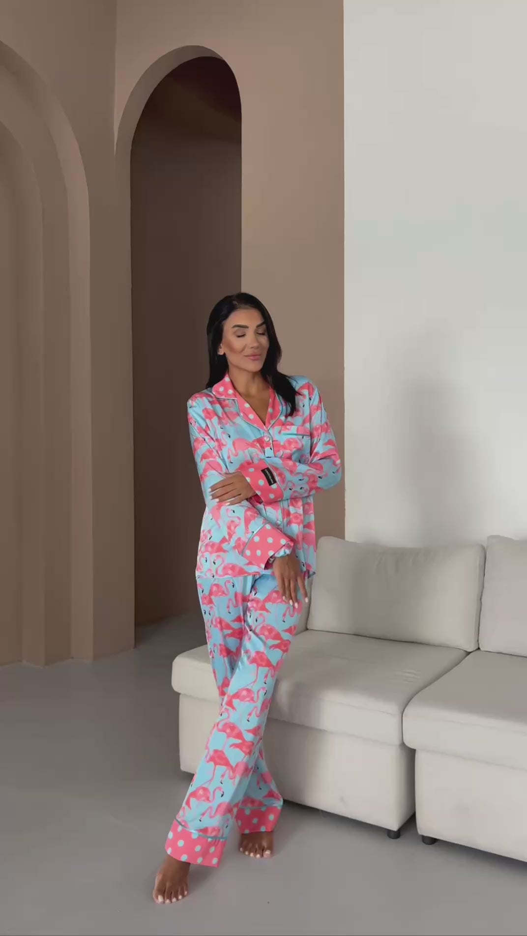 4 Parça Premium Saten Pijama Seti | Toka & Bandana Dahil ✨