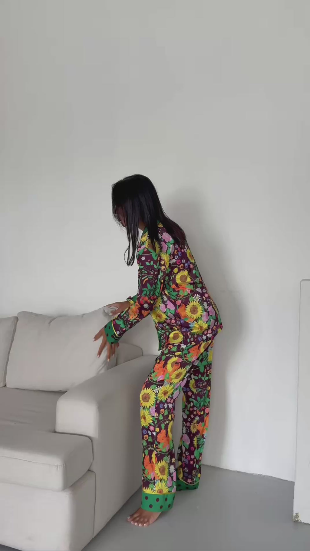 4 Parça Premium Saten Pijama Seti | Toka & Bandana Dahil ✨