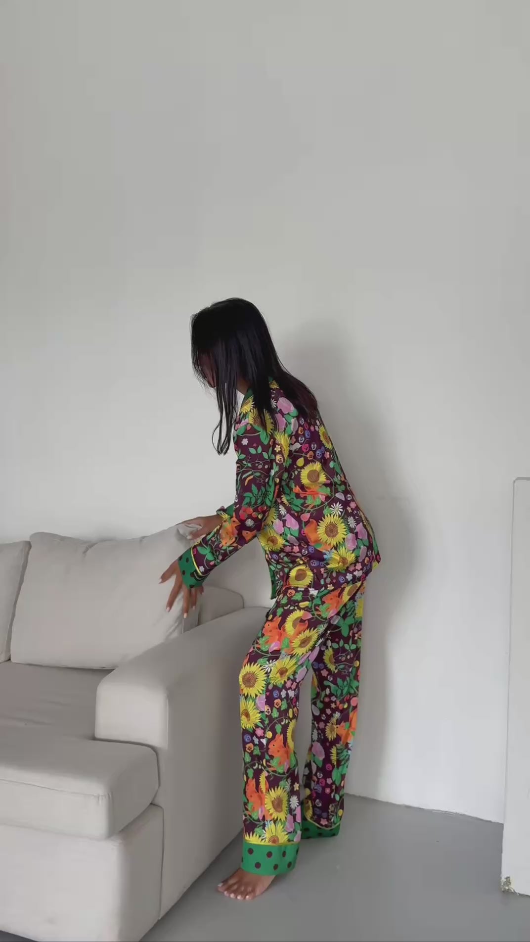 4 Parça Premium Saten Pijama Seti | Toka & Bandana Dahil ✨