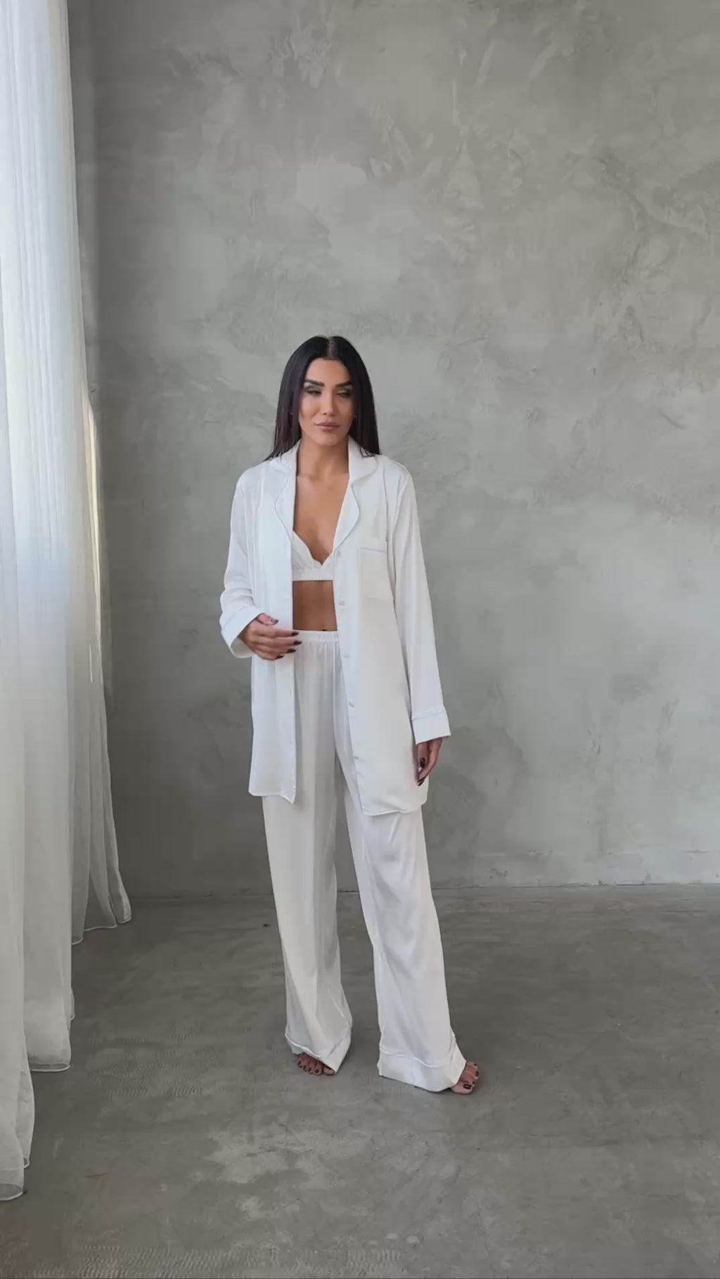 4 Parça Premium Saten Pijama Seti | Büstiyer & Toka Dahil ✨